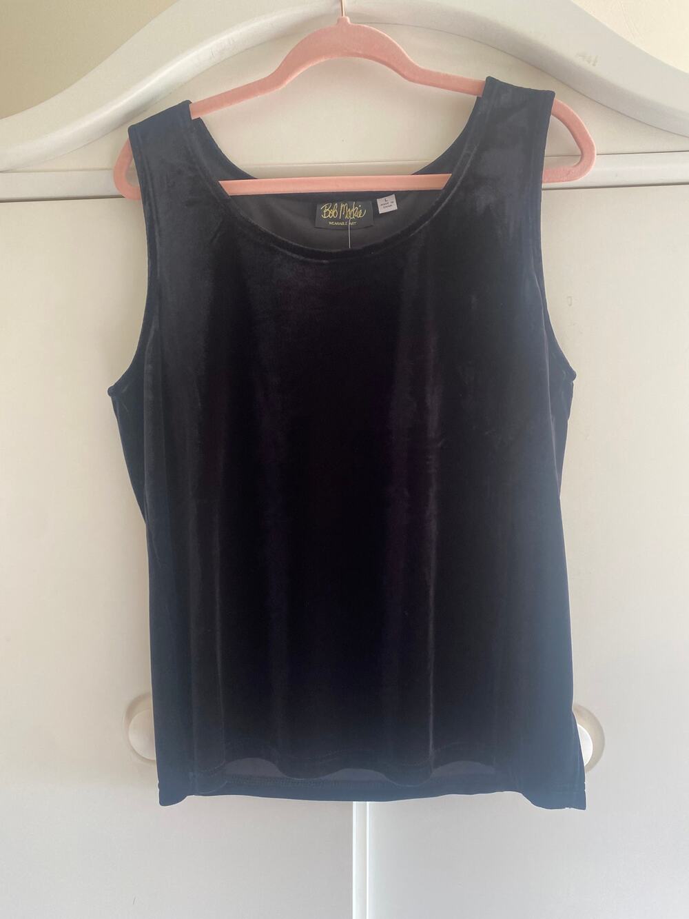 Bob Mackie NWT sleeveless black velvet wearable art